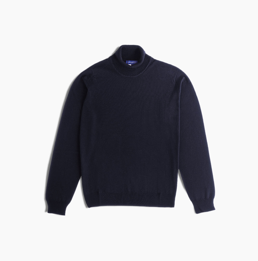 Natural Seamless Merino Turtleneck — Cosmos