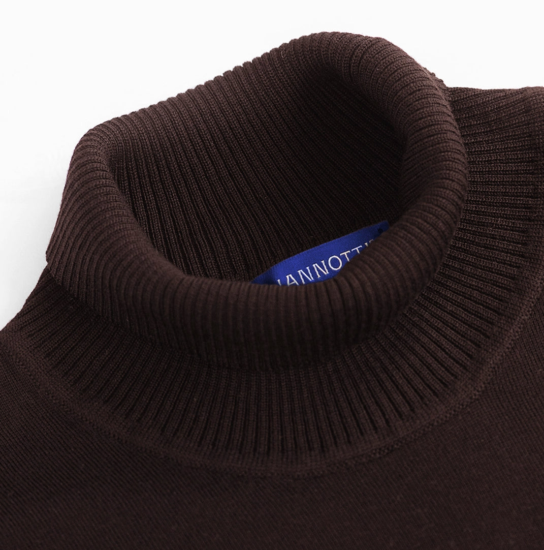 Natural Seamless Merino Turtleneck — Terra