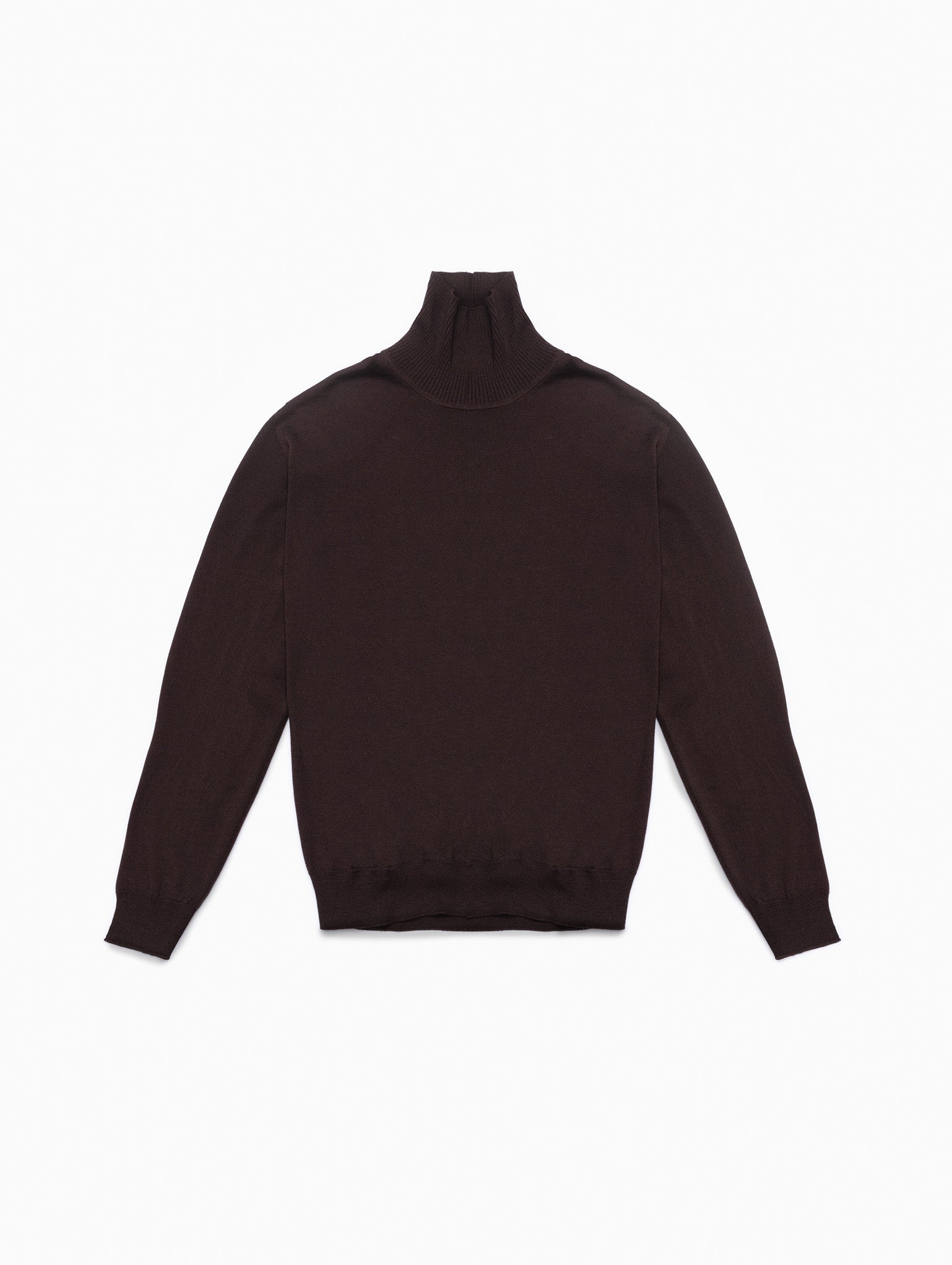 Sella Merino Rollneck Sweater in Terra Brown