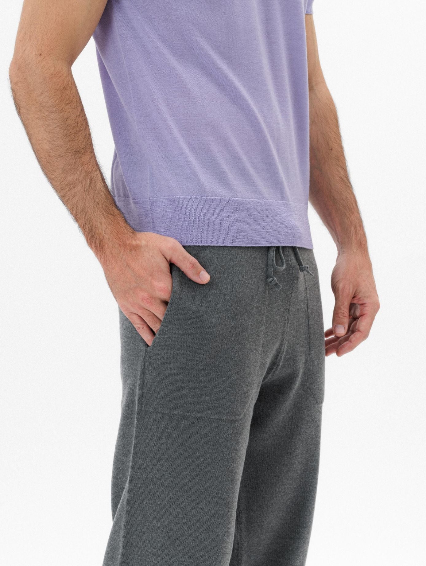 Natural Superlight Merino Relaxed Tee—Lavender