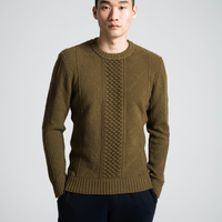 The Circular Cashmere Aran Sweater-Matcha.png