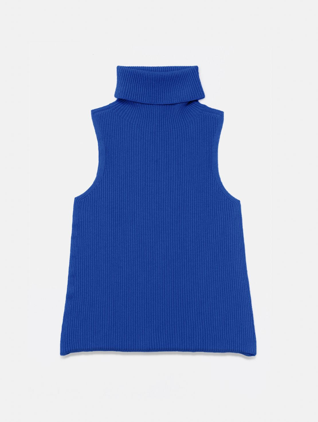 Rollneck Wool Tank—Betty Blue